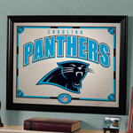 Carolina Panthers NFL Framed Glass Mirror