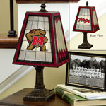 Maryland Terrapins NCAA College Art Glass Table Lamp
