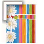 Cabana Daisy III (three flowers) - Contemporary mount print with beveled edge