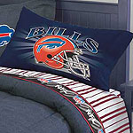 Buffalo Bills Full Size Pinstripe Sheet Set