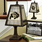 Colorado Buffalo NCAA College Art Glass Table Lamp