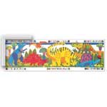 Dinosaur Parade - Contemporary mount print with beveled edge