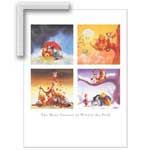 Many Seasons of Pooh - Framed Canvas
