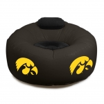 Iowa Hawkeyes NCAA College Vinyl Inflatable Chair w/ faux suede cushions
