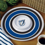 Tampa Bay Lightning NHL 14" Round Melamine Chip and Dip Bowl