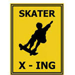 SKATER X - ING - Contemporary mount print with beveled edge