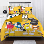 Kyle Busch 18 NASCAR Twin Comforter Set with 2 Shams 63" x 86"