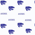Kansas State Wildcats Fitted Crib Sheet - White