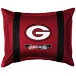 Georgia Bulldogs Side Lines Pillow Sham