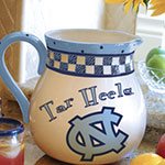 North Carolina Tarheels UNC NCAA College 14" Gameday Ceramic Chip and Dip Platter