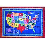 State Capitals Rug (5'3" x 7'6")