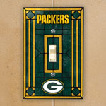 Green Bay Packers NFL Art Glass Single Light Switch Plate Cover