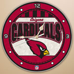 Arizona Cardinals NFL 12" Round Art Glass Wall Clock