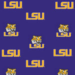 LSU Louisiana State Tigers Ruffled Bedskirt - Purple