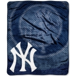 New York Yankees MLB "Retro" Royal Plush Raschel Blanket 50" x 60"