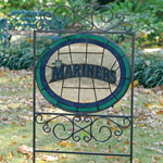 Seattle Mariners MLB Stained Glass Outdoor Yard Sign