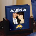 Buffalo Sabres NHL Art Glass Photo Frame Coaster Set