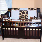 Java Giraffe - Light Blue Four Piece Crib Set