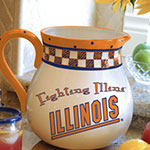 Illinois Illini NCAA College 14" Gameday Ceramic Chip and Dip Platter
