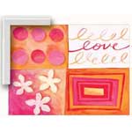 Cool Love Orange - Contemporary mount print with beveled edge