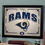 St. Louis Rams NFL Framed Glass Mirror