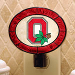 Ohio State OSU Buckeyes NCAA College Art Glass Nightlight