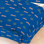 Florida Gators 100% Cotton Sateen Twin Bed Skirt - Blue