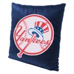 New York Yankees MLB 16" Embroidered Plush Pillow with Applique