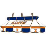 Illinois Fighting Illini Teardrop Stained Glass Billiard Light