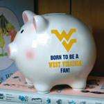 West Virginia Mountaineers NCAA College Ceramic Piggy Bank