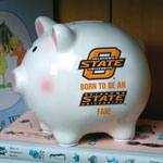 Oklahoma State Cowboys NCAA College Ceramic Piggy Bank