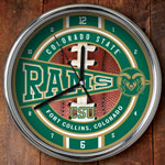 Colorado State Rams NCAA College 12" Chrome Wall Clock