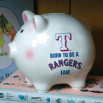 Texas Rangers MLB Ceramic Piggy Bank