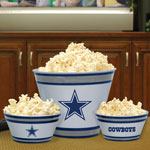 Dallas Cowboys NFL Melamine 3 Bowl Serving Set