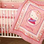 Hello Kitty Princess 3 Piece Crib Bedding Set