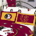 Florida Seminoles 100% Cotton Sateen Standard Pillow Sham - Red