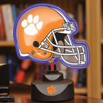 Clemson Tigers NCAA College Neon Helmet Table Lamp