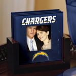 San Diego Chargers NFL Art Glass Photo Frame Coaster Set