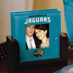 Jacksonville Jaguars NFL Art Glass Photo Frame Coaster Set