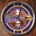 Minnesota Vikings NFL 12" Chrome Wall Clock