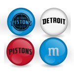 Detroit Pistons Custom Printed NBA M&M's With Team Logo