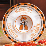 Oklahoma State Cowboys NCAA College 14" Ceramic Chip and Dip Tray
