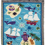 Pirates Woven Throw