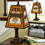 Oklahoma State Cowboys NCAA College Art Glass Table Lamp