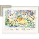 Peaceable Kingdom - Contemporary mount print with beveled edge