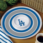 Los Angeles Dodgers MLB 14" Round Melamine Chip and Dip Bowl
