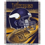 Minnesota Vikings NFL "Spiral" 48" x 60" Triple Woven Jacquard Throw
