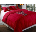 Texas Tech Red Raiders College Twin Chenille Embroidered Comforter Set with 2 Shams 64" x 86"
