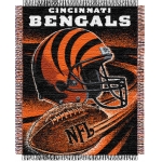 Cincinnati Bengals NFL "Spiral" 48" x 60" Triple Woven Jacquard Throw