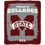Mississippi State Bulldogs College "Property of" 50" x 60" Micro Raschel Throw